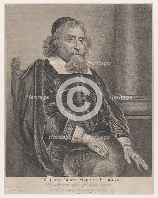 Portrait of Ephraim Bonus, physician, 17th century. Creator: Jan Lievens.