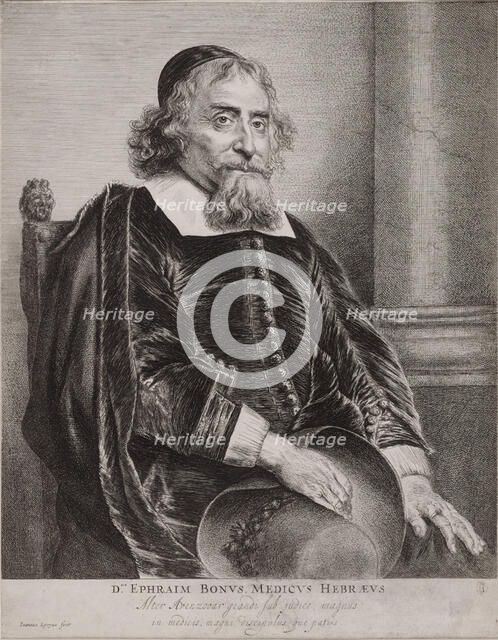 Portrait of Ephraim Bueno. Artist: Lievens, Jan (1607-1674)