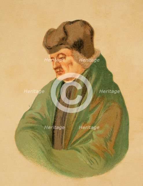 Portrait of Erasmus, (c1466-1536), Dutch theologian, philosopher and humanist, 1886.  Creator: Unknown.