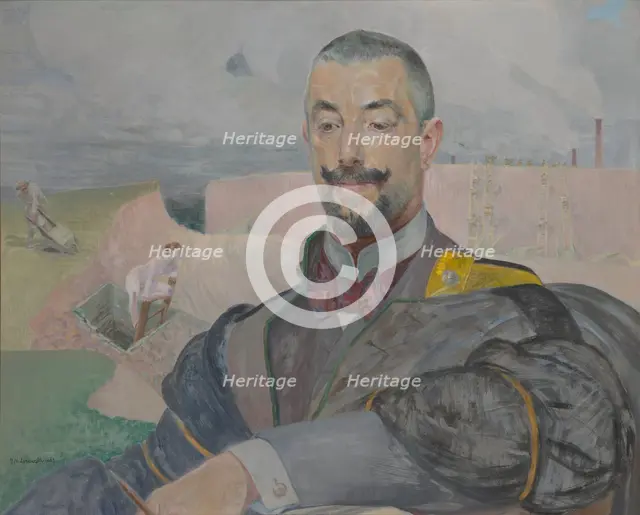 Portrait of Erazm Baracz, 1907. Creator: Jacek Malczewski.