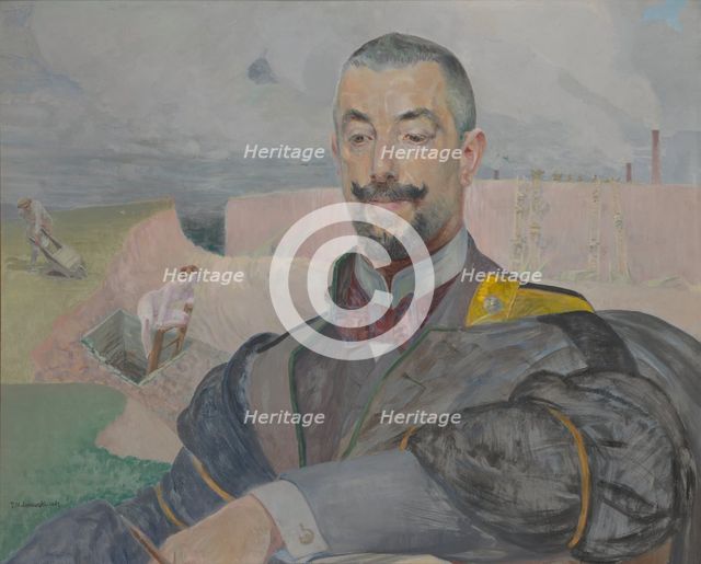 Portrait of Erazm Baracz, 1907. Creator: Jacek Malczewski.