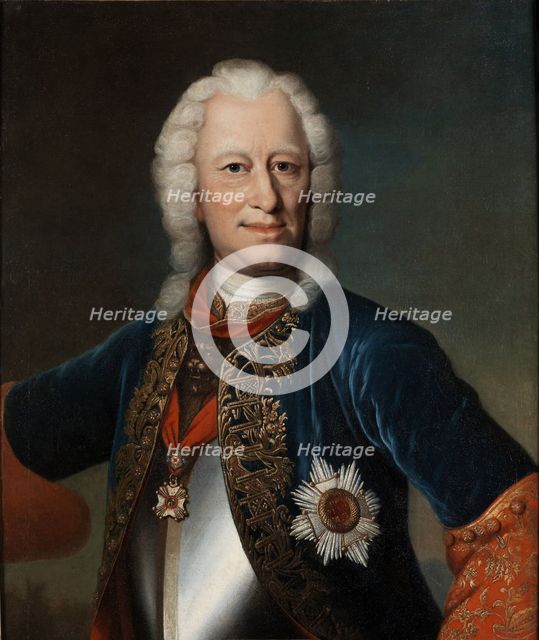 Portrait of Ernest Louis, Landgrave of Hesse-Darmstadt (1667-1739). Creator: Fiedler, Johann Christian (1697-1765).