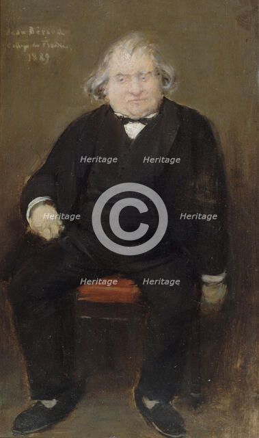 Portrait of Ernest Renan (1823-1892), 1889. Creator: Béraud, Jean (1849-1936).