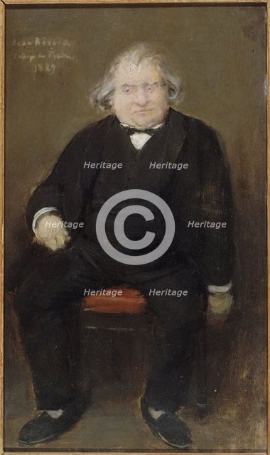 Portrait of Ernest Renan (1823-1892), philosopher, 1889. Creator: Jean Beraud.