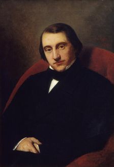 Portrait of Ernest Renan, 1860. Creator: Henry Scheffer