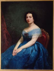 Portrait of Ernesta Grisi (1819-1895), singer, 1866. Creator: Charles Adolphe Bonnegrace