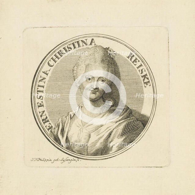 Portrait of Ernestine Christine Reiske, née Müller (1735-1798), c. 1780. Creator: Sysangin (Sysang), Johanna Dorothea (1729-1791).