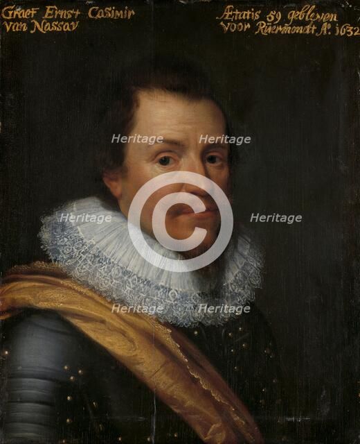 Portrait of Ernst Casimir (1573-1632), Count of Nassau-Dietz, c.1623-c.1633. Creator: Workshop of Michiel Jansz van Mierevelt.
