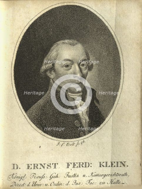 Portrait of Ernst Ferdinand Klein (1743-1810) , 1794.