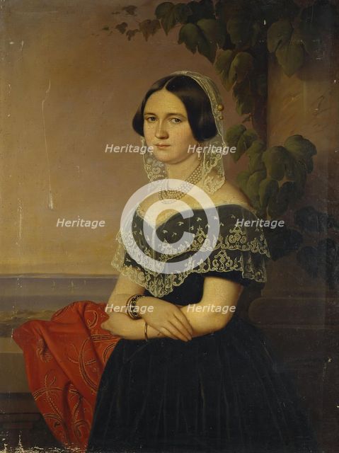Portrait of ES Zhadimerovskaya, 1846. Creator: Johann Jakob Dorner.