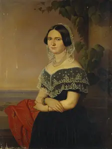 Portrait of ES Zhadimerovskaya, 1846. Creator: Johann Jakob Dorner