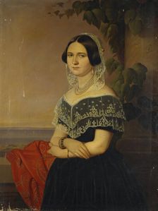 Portrait of ES Zhadimerovskaya, 1846. Creator: Johann Jakob Dorner