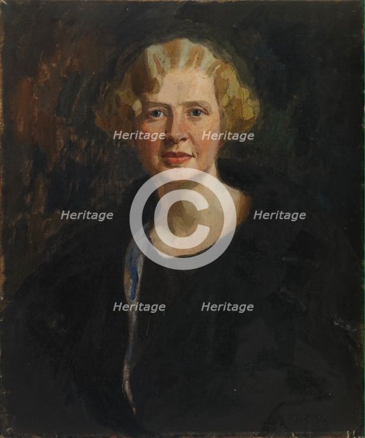 Portrait of Ester Wegelius (née Tawaststjerna), 1925. Creator: Oskari Paatela.