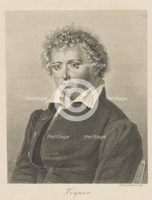 Portrait of Esaias Tegnér (1782-1846) , c. 1830. Creator: Jaquemot, Georges-François-Louis (1806-1880).