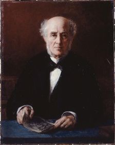 Portrait of Étienne Arago (1802-1892), writer and politician, c1880. Creator: Jules Emmanuel Valadon