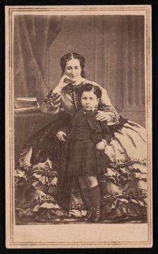 Portrait of Euge´nie de Montijo (1826-1920) and Son, Circa 1860s. Creator: E. & H.T. Anthony
