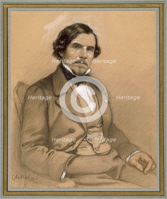 Portrait of Eugène Delacroix (1798-1863), c1854. Creator: Masson, Alphonse (1814-1898).