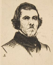 Portrait of Eugène Delacroix, 1863. Creator: Felix Bracquemond