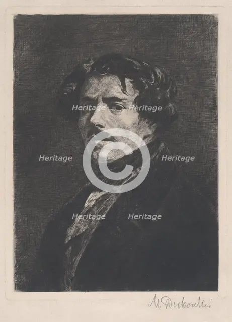Portrait of Eugène Delacroix, 1889. Creator: Marcellin-Gilbert Desboutin.