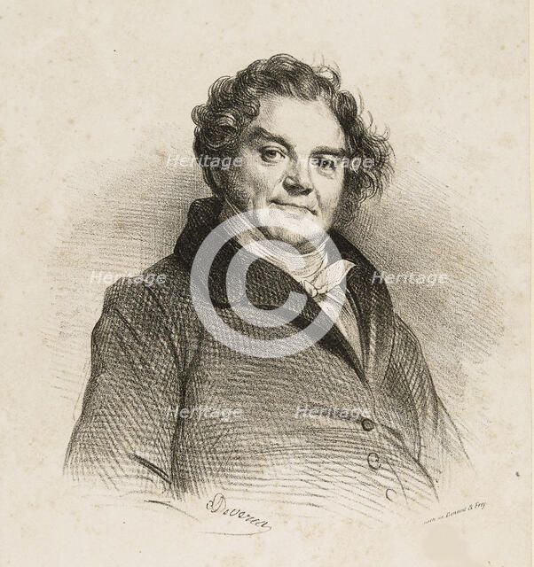 Portrait of Eugène François Vidocq (1775-1857), c. 1828. Creator: Devéria, Achille (1800-1857).
