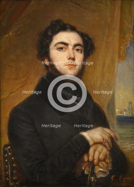 Portrait of Eugène Sue (1804-1857), 1836. Creator: Lépaulle, François-Gabriel (1804-1886).