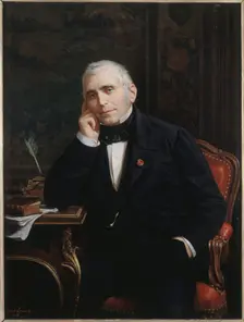 Portrait of Eugène Scribe (1791-1861), dramatic author, 1863. Creator: Émile Vernet-Lecomte