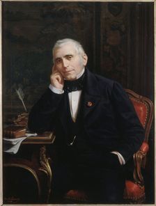 Portrait of Eugène Scribe (1791-1861), dramatic author, 1863. Creator: Émile Vernet-Lecomte