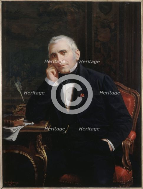 Portrait of Eugène Scribe (1791-1861), dramatic author, 1863. Creator: Émile Vernet-Lecomte.