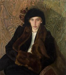 Portrait of Eugenia Dunin-Borkowska, 1912. Creator: Stanislaw Ignacy Witkiewicz