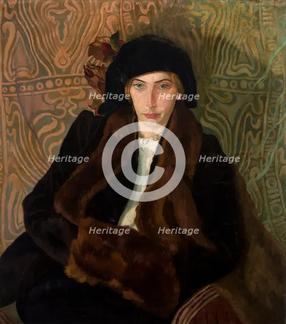 Portrait of Eugenia Dunin-Borkowska, 1912. Creator: Stanislaw Ignacy Witkiewicz.