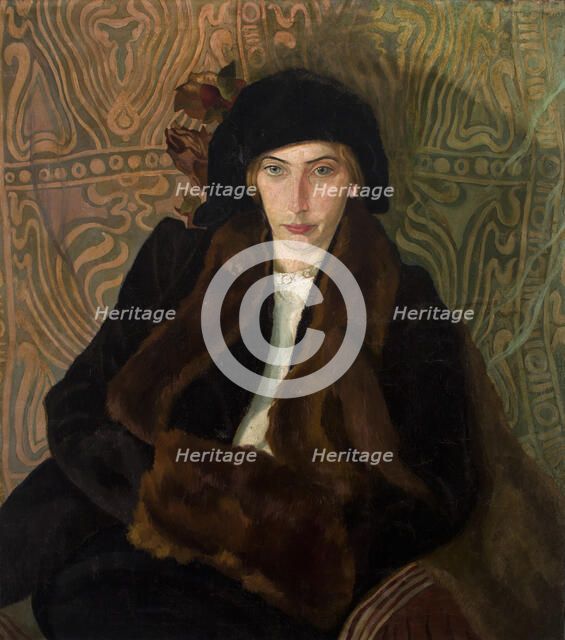 Portrait of Eugenia Dunin-Borkowska, 1912. Creator: Stanislaw Ignacy Witkiewicz.