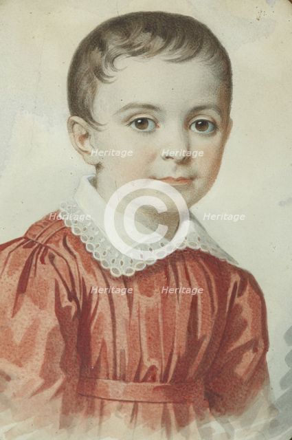 Portrait of Eugenia Kochubey as child, 1849. Creator: Hampeln, Carl, von (1794-after 1880).