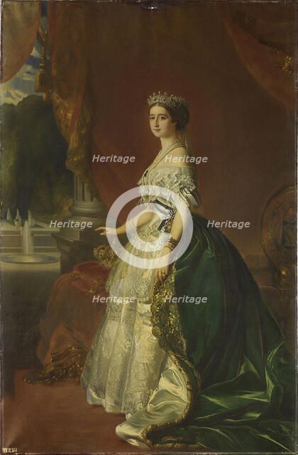 Portrait of Eugénie de Montijo (1826-1920), Empress of the French, 1853. Artist: Winterhalter, Franz Xavier (1805-1873)