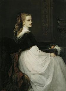 Portrait of Eugenie Scheuffelen, 1867. Creator: Hans Makart