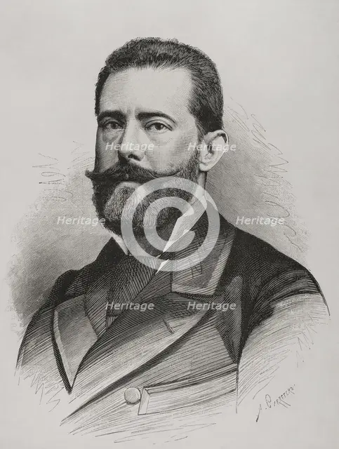 Portrait of Eugenio Sellés Angel (1842-1926), Spanish playwright, 1878. Creator: Arturo Carretero y Sánchez.