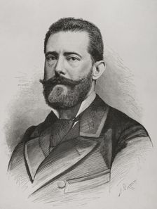 Portrait of Eugenio Sellés Angel (1842-1926), Spanish playwright, 1878. Creator: Arturo Carretero y Sánchez