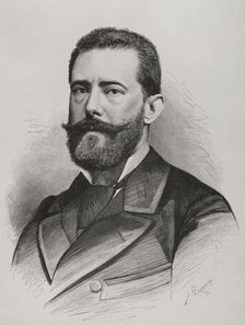 Portrait of Eugenio Sellés Angel (1842-1926), Spanish playwright, 1878. Creator: Arturo Carretero y Sánchez