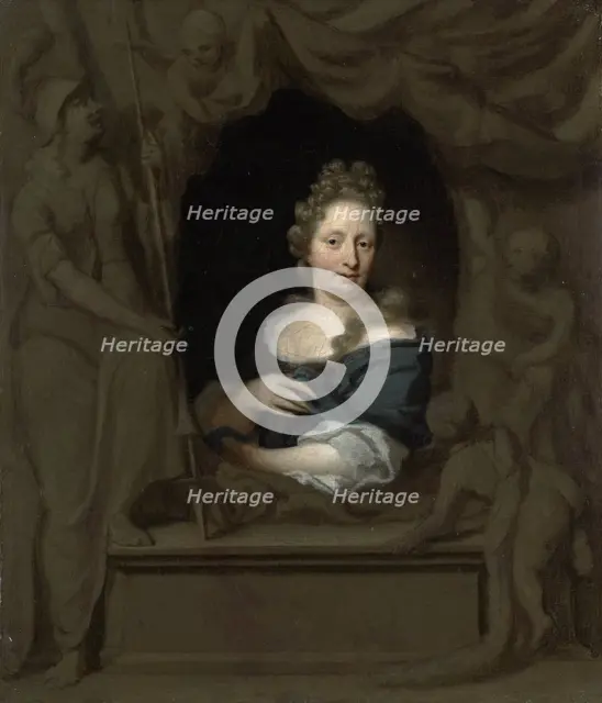 Portrait of Eva Visscher, Wife of Michiel van Musscher, 1685. Creator: Michiel van Musscher.