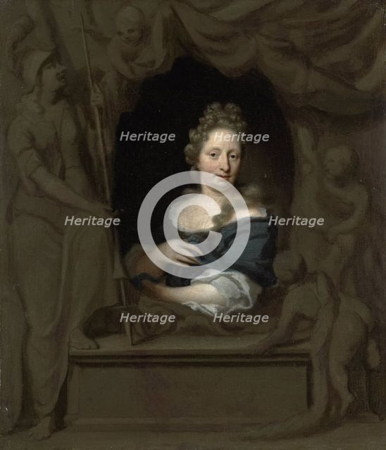 Portrait of Eva Visscher, Wife of Michiel van Musscher, 1685. Creator: Michiel van Musscher.