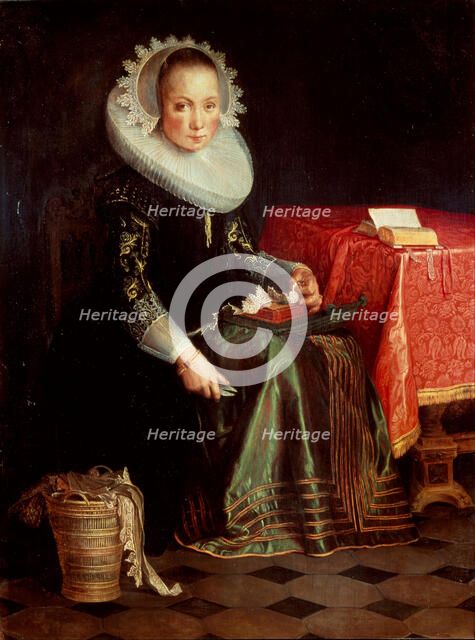 Portrait of Eva Wtewael (1607-1635), 1628. Artist: Wtewael, Joachim (1566-1638)