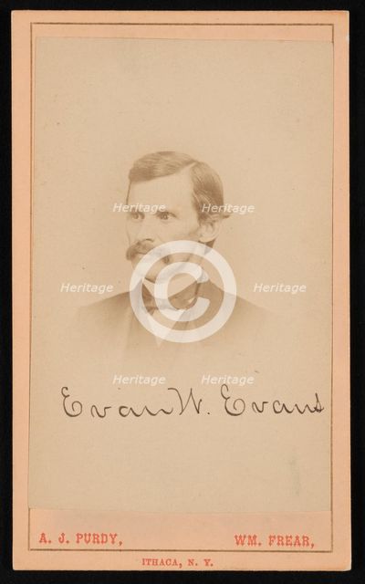 Portrait of Evan W. Evans (1827-1874), Before 1874. Creator: Purdy & Frear.