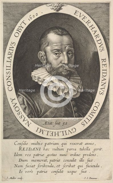 Portrait of Everhard van Reyd, Councillor of William, Prince of Orange, 1602. Creator: Jan Muller.