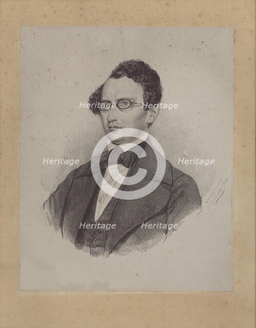 Portrait of Evgeny Fyodorovich Korsch (1809-1897), 1845. Creator: Gorbunov, Kirill Antonovich (1822-1891).