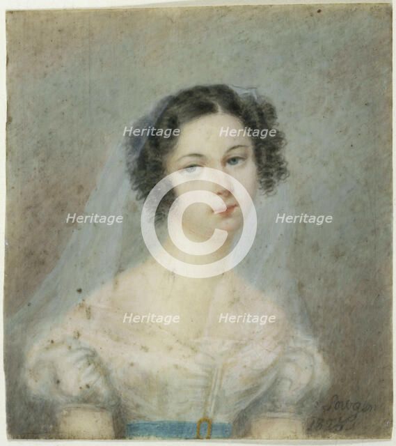 Portrait of Ewelina Hanska, née Rzewuska (1801-1882), 1820s. Creator: Anonymous.