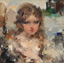 Portrait of Eya, c1924. Creator: Feshin (Fechin), Nicolai Ivanovich (1881-1955)