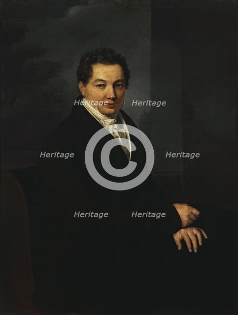 Portrait of F.A.Paskov-Sharapov, 1824. Creator: Ivan Eremeevich Yakovlev.