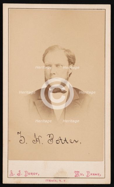 Portrait of F. H. Potter, Circa 1870s. Creator: Purdy & Frear.