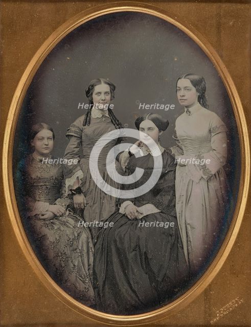 Portrait of Four Women, about 1852-1857. Creator: Jeremiah Gurney.