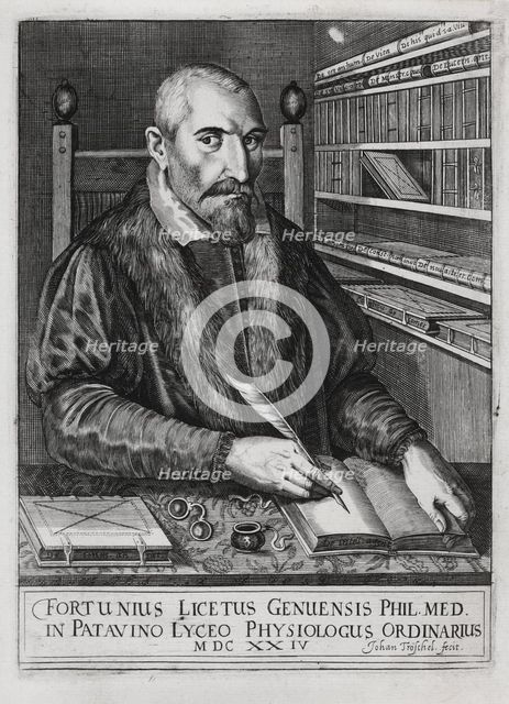 Portrait of Fortunio Liceti (1577–1657). Artist: Troschel, Johann (Hans), the Younger (1585-1628)