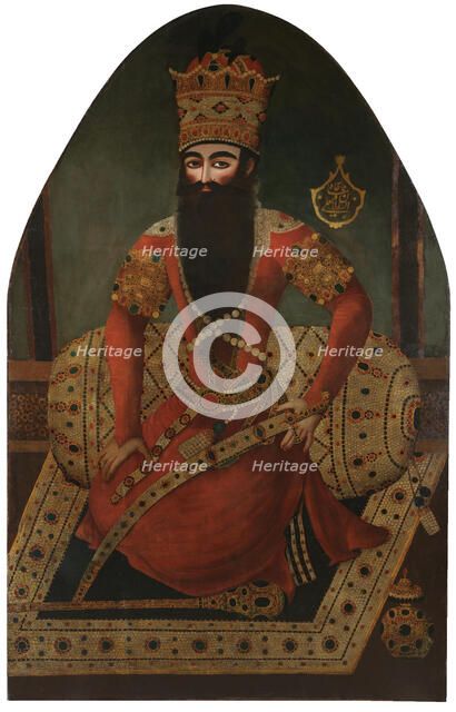 Portrait of Fath Ali Shah (1797-1834). Artist: Baba, Mirza (active c.1795-c.1830)